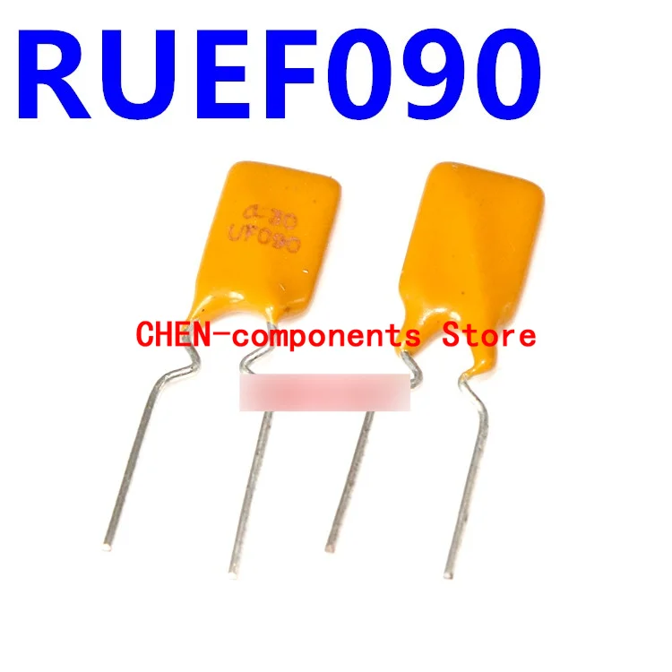 10Pcs RUEF090 Pptc Zelfherstel Zekering 0.9A 30V Rechte Insert