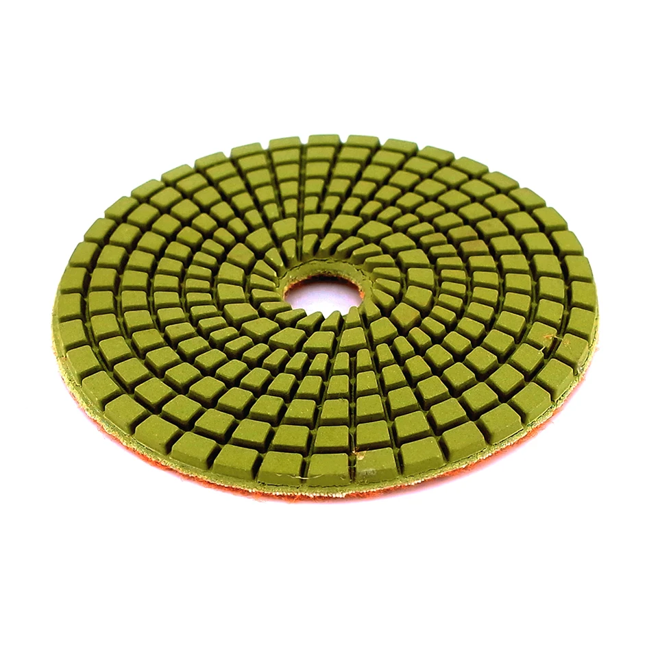 RIJILEI 5PCS 4Inch Wet Diamond Polishing Pads 5 Steps Grinding Discs For Granite Stone Concrete Floor Marble Polishing