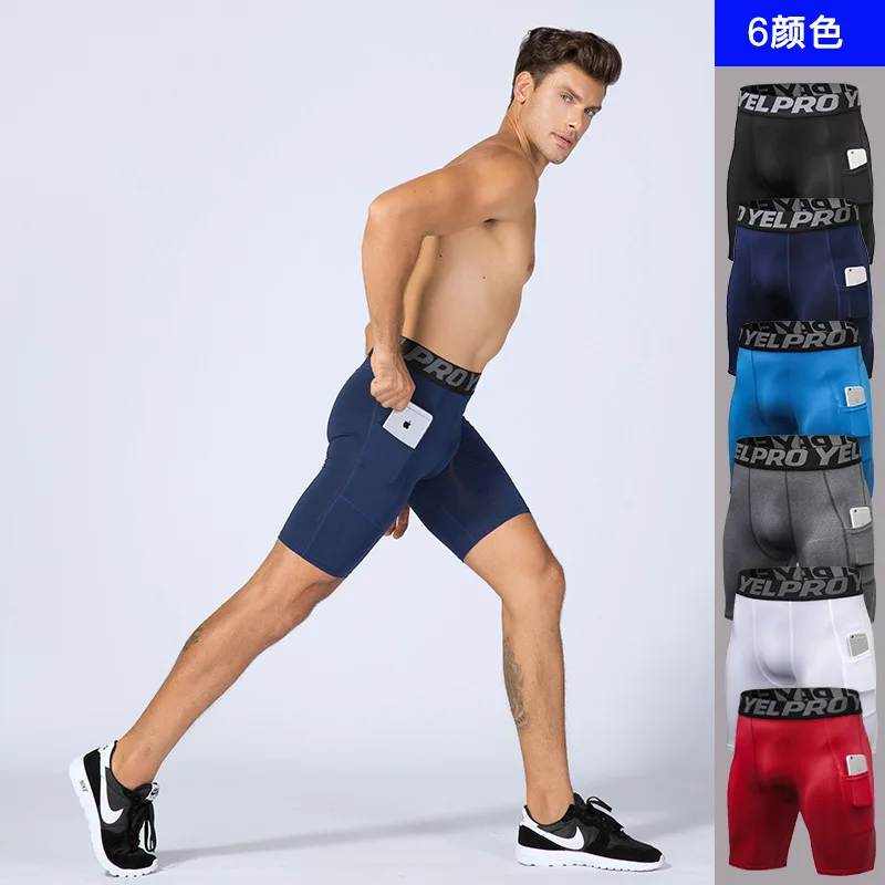 2024 Men Compression Short Running Tights Men\'s Quick Dry Gym Fitness Sport Leggings Running Shorts Male Underwear Sport Shorts