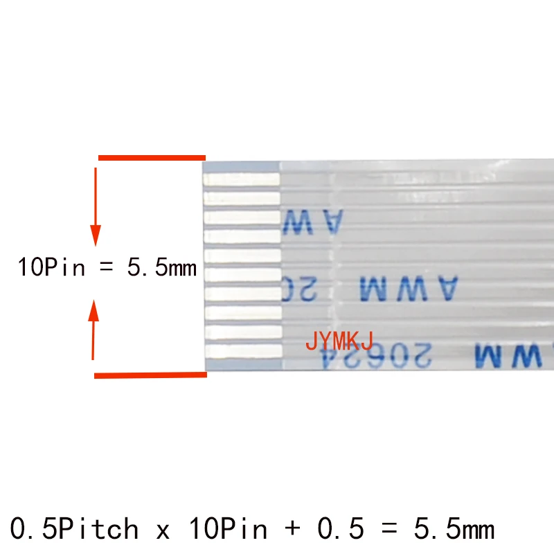 10PCS FPC/FFC Ribbon Flexible Flat Cable 0.5MM  Pitch 4 5 6 8 10 12 14 16 18 20 22 24 26 28 30 32 34 36 38 40 45 50 54 60 Pin