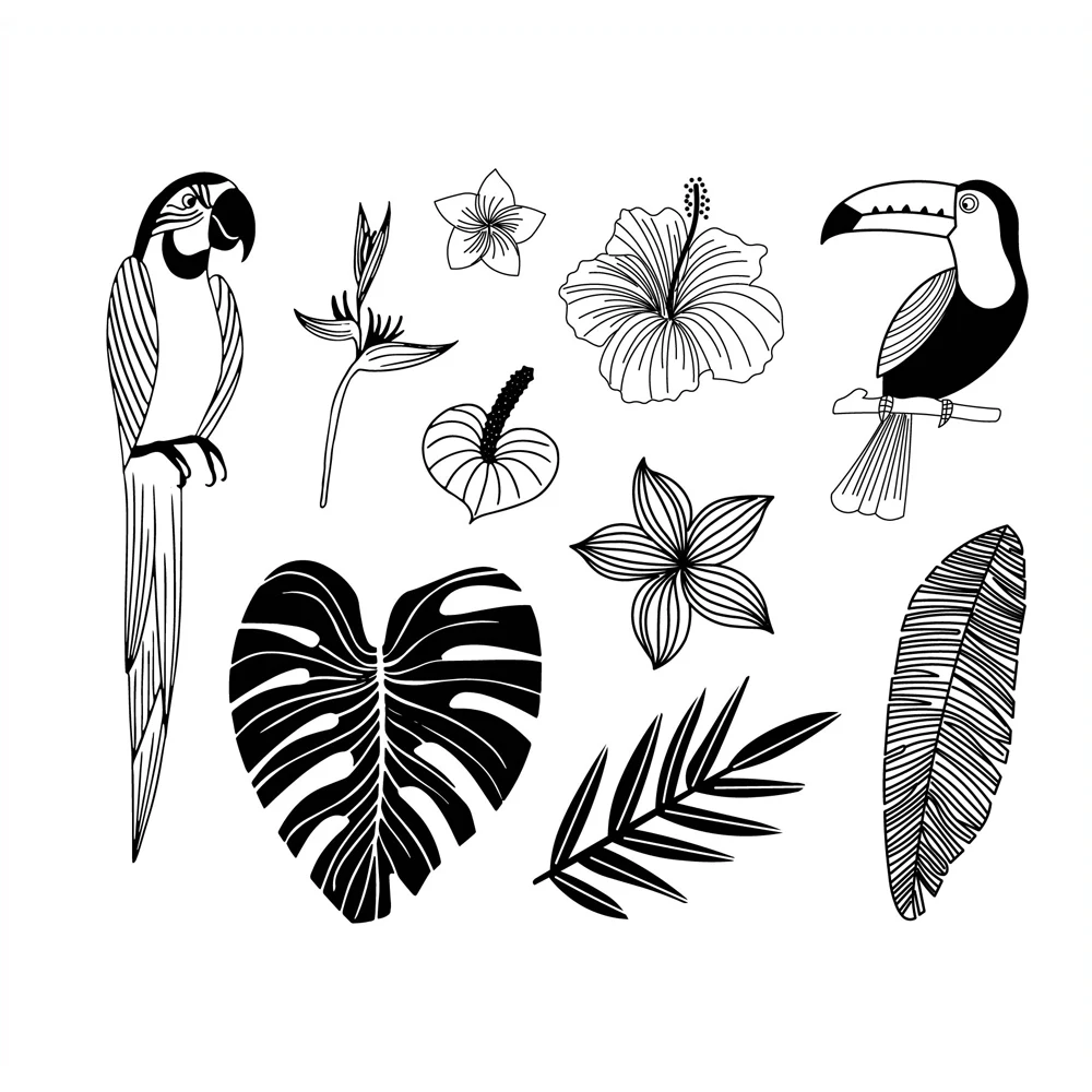 Jungle Transparent Clear Silicone Stamp/Seal for DIY scrapbooking/photo album Decorative clear stamp