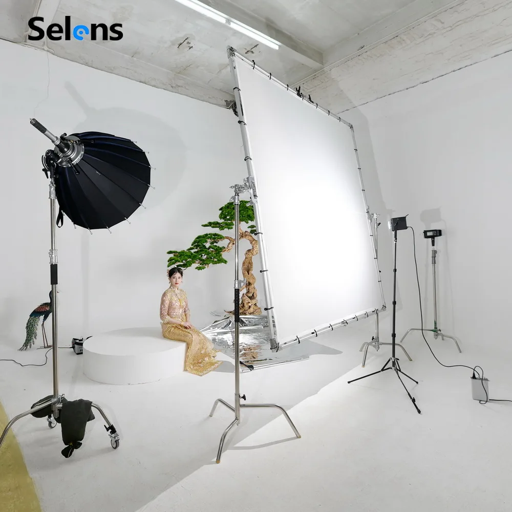 Imagem -03 - Selens Fotografia Soft Light Screen Flag Board Canopy Ring Produto Cosmético Video Câmera Kit