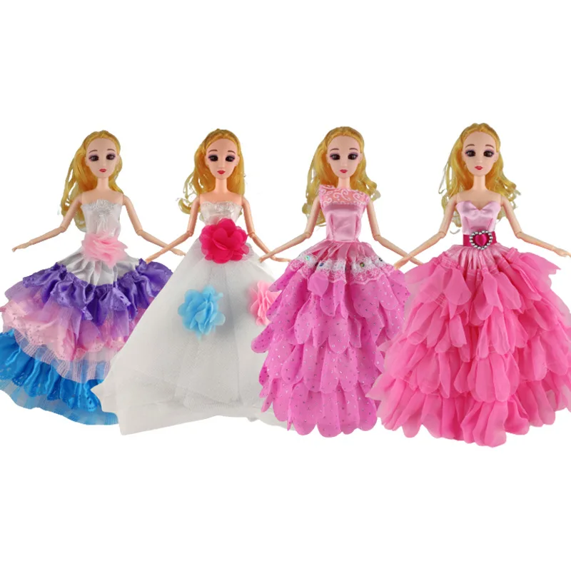 Neueste Barbie Prinzessin Mode Kleidung Hochzeit Prinzessin oder Party Kleid Für 30CM 11Inch Barbie Puppe Beste Geschenk Tos für Mädchen