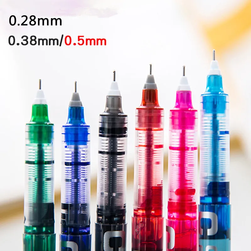 Luxury High Quality Needle Type Gel Pens Straight Liquid Yype Color Pen Water Stationery Office School Supplies Writing