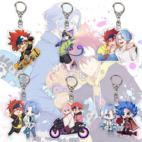 Anime SK  SK8 The Infinity Keychains Acrylic Car Keychain Metal Holder Key Ring Men Pendant Key Chain Friends Goth Jewelry Gifts