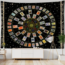 Mandala Tarot Tapestry Wall Hanging Zodiac Star Plate Sun And Moon Psychedelic Witchcraft Hippie Home Decor