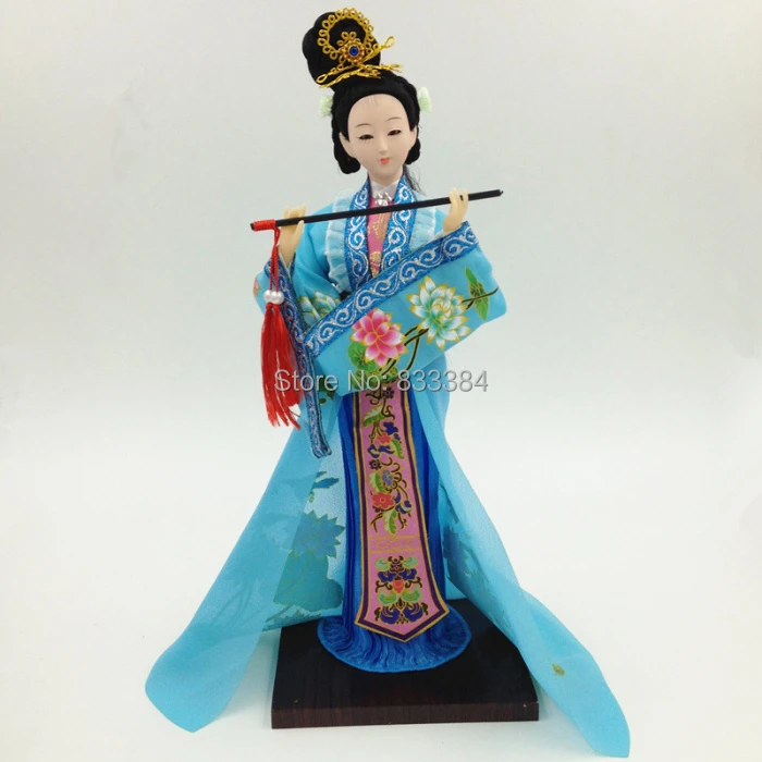 Chinese Traditional Handicraft Silk Figurine Collectible Chinese Doll Silk Doll (1805-B)