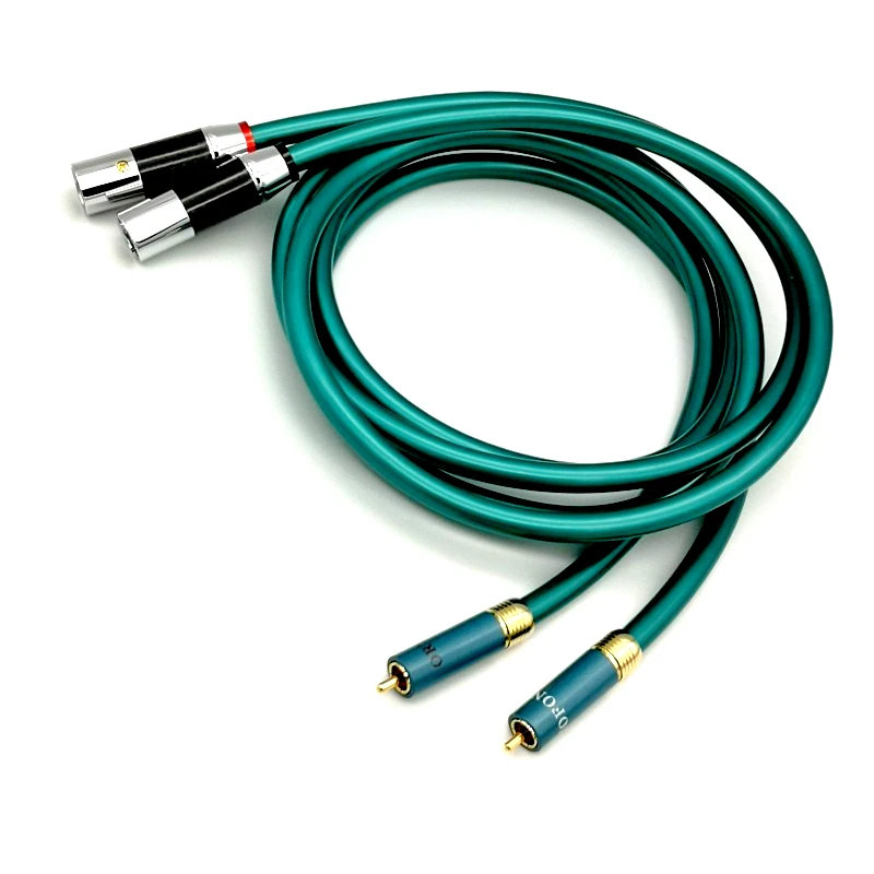 Orfoton 8N OFC RCA To XLR Male / Female Cable With Carbon Fiber Plug