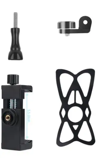 ผู้ถือรถจักรยานยนต์คางหมวกกันน็อก Mounts กาวยึดโค้ง Insta360องศาขี่จักรยาน Mount สำหรับโทรศัพท์มือถือ