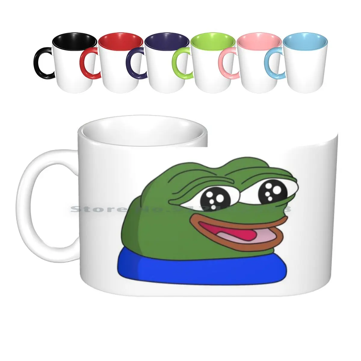 Peepohappy Ceramic Mugs Coffee Cups Milk Tea Mug Peepohappy Happy Glad Amazing Peepo The Frog Twitch Emote Emotes Twitch Twitch