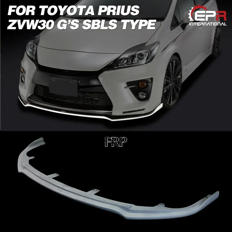 

For TOYOTA Prius ZVW30 G's SBLS Type FRP Unpainted Front Bumper diffuser Lip Trim(GS Model Only) Bodykits