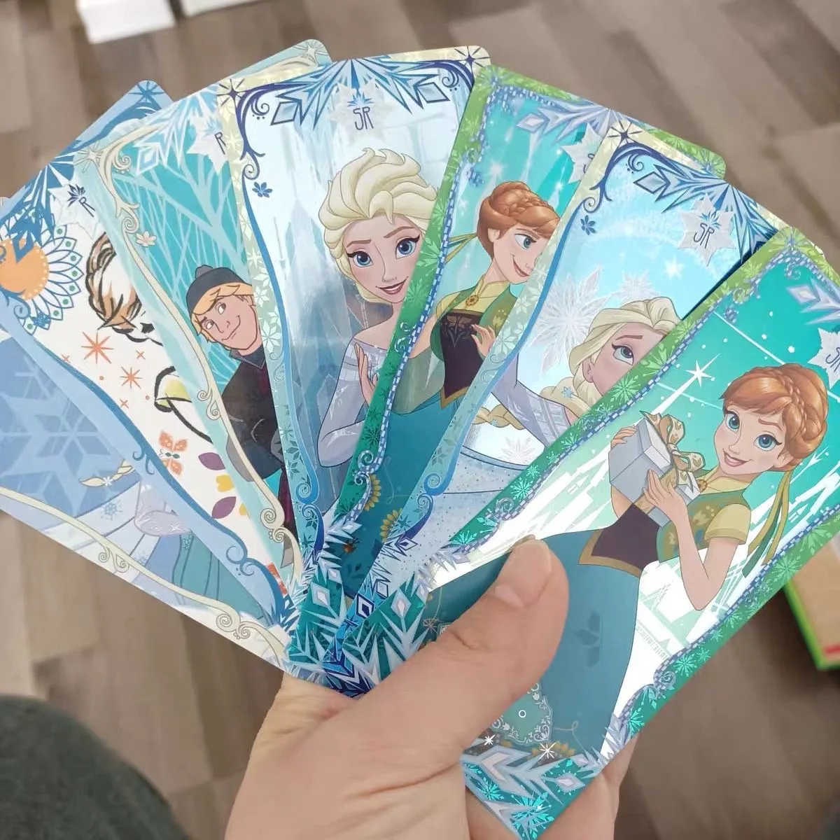 6 pz/set Disney girls FROZEN princess Collection cards set biancaneve Beauty collect kids Christmas present