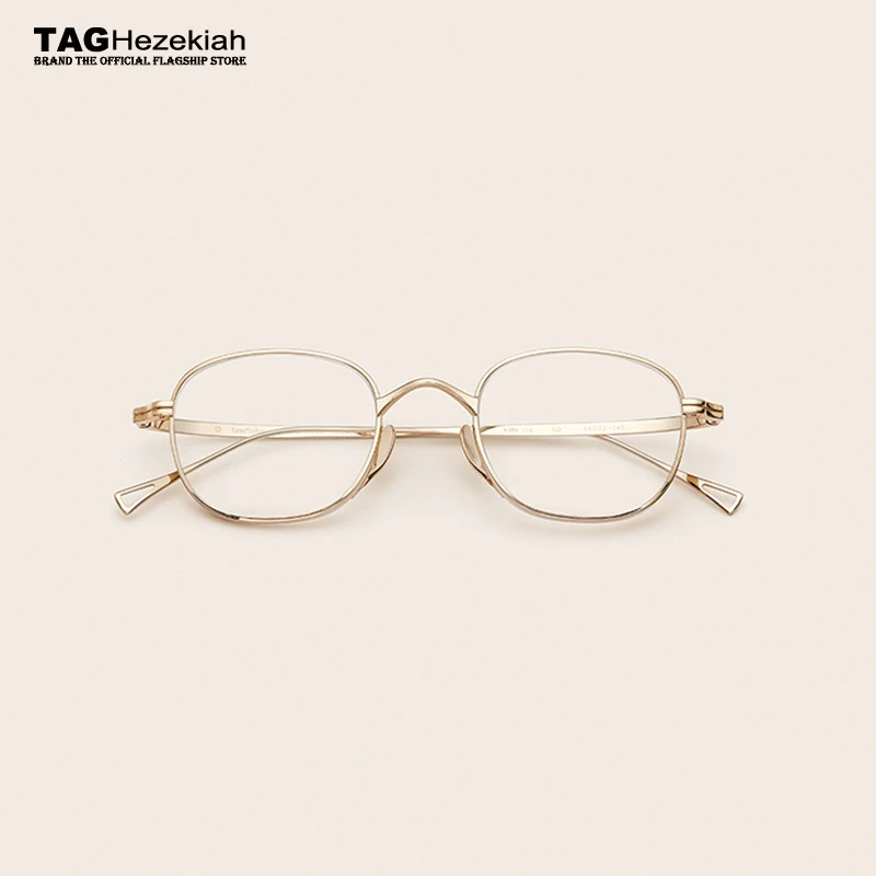 Montura de gafas ópticas cuadradas de titanio para hombre y mujer, anteojos Vintage para miopía, marcos de gafas para ordenador, 114