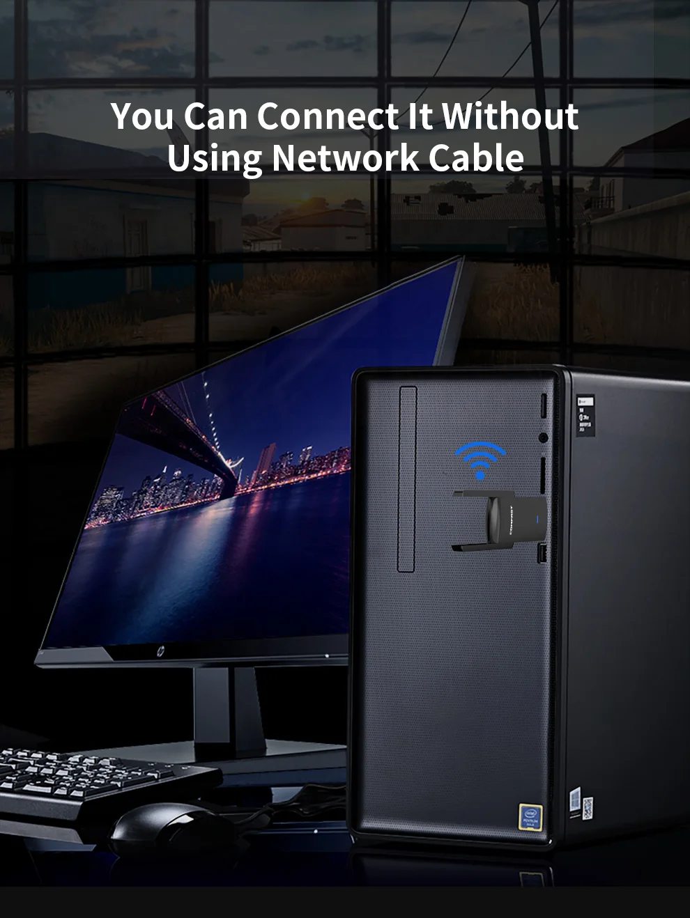 1300Mbps Băng Tần Kép 5G USB Wifi Hỗ Trợ Mu-Mimo WiFi Mạng