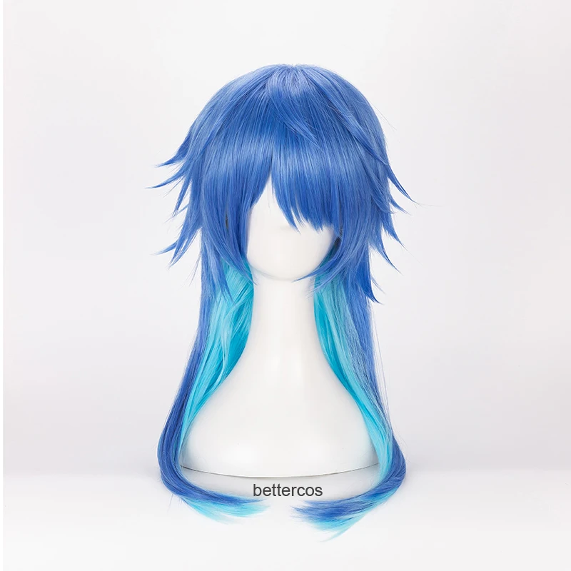 Dramatyczne morderstwo DMMD Seragaki Aoba peruka do Cosplay Gradient niebieski żaroodporne syntetyczne włosy peruka + czapka z peruką