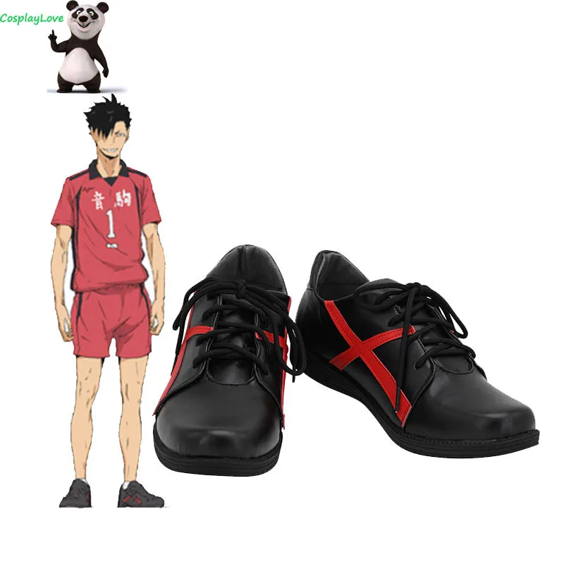 

Haikyuu!! Second Season Nekoma High Nekoma Koukou Kuroo Tetsurou Black Shoes Cosplay Long Boots Leather Custom Made