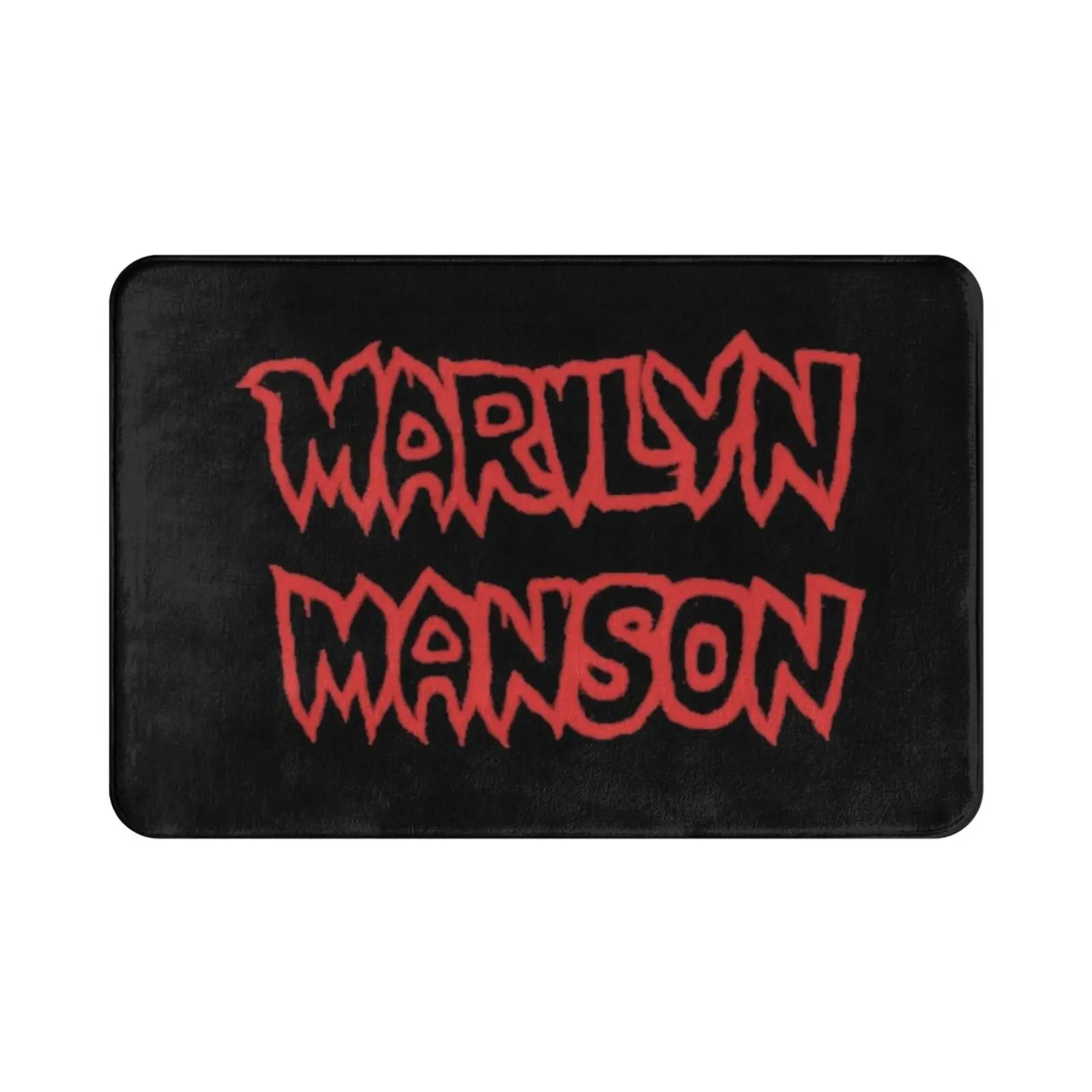 Red Marilyn Manson Logo Carpet Mat Rug Cushion Soft Non-Slip