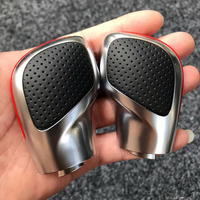 Chrome Matt With Leather Shift Knob Gear Side Cover DSG Emblem For VW Golf 6 7 R GTI Passat B7 B8 CC R20 Jetta MK6 GLI