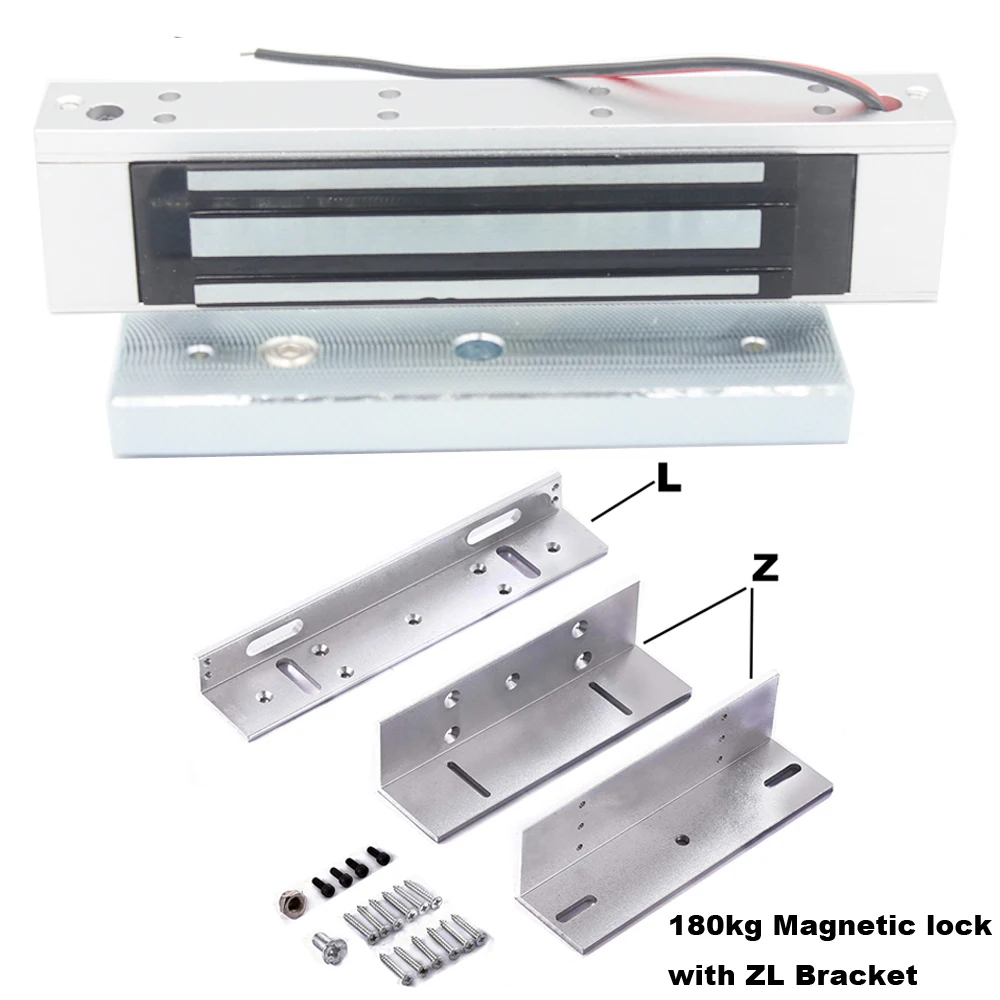 180kg 350lbs 280KG 600lbs Electric Magnetic Lock DC 12V Single Door Electromagnetic Lock with ZL Bracket for Access  Control - Image 6