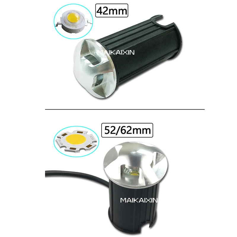 IP67 DC12/24V กลางแจ้ง3W 5W Garden Yard ขั้นตอนบันไดดาดฟ้าชั้น LED Inground โคมไฟ Underground Spotlight 220V