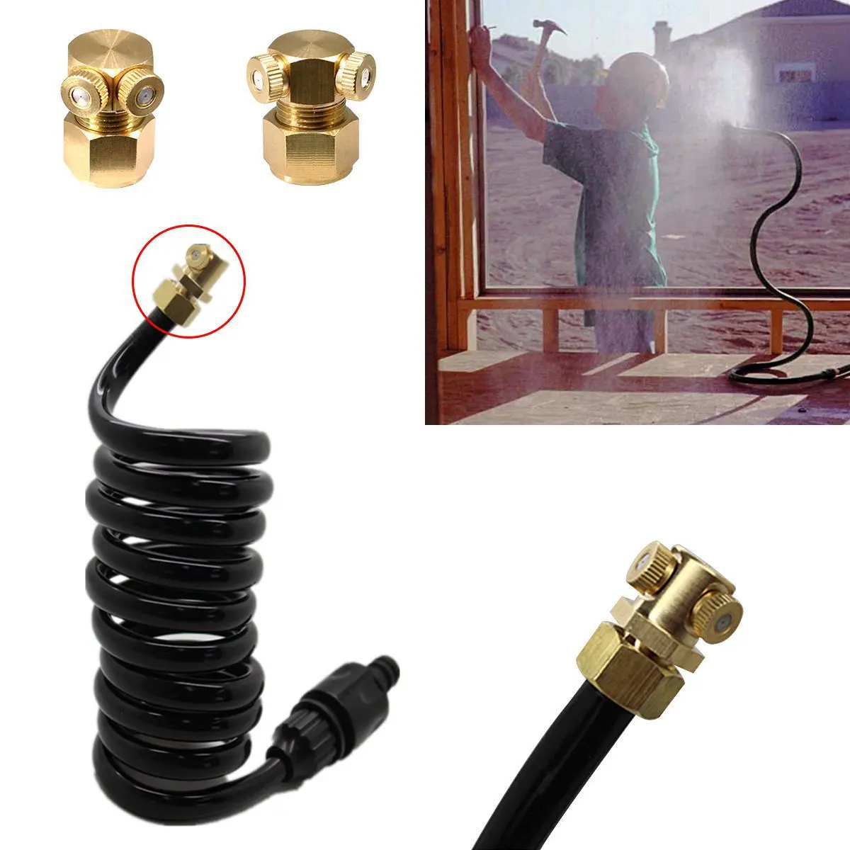 

Low Pressure Spray Tube Outdoor Portable Spray Tube 2Meter Portable Hose Misting System Hose Flexible Spray Hose