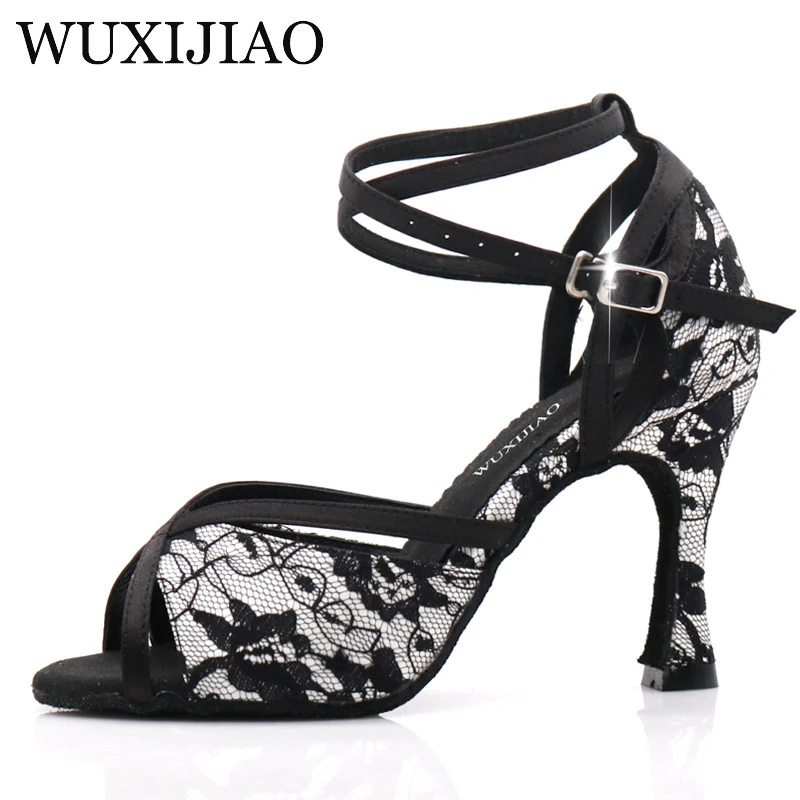 WUXIJIAO ladies shoes Jazz sneakers high heel dance shoes with rhinestones Latin dance shoes