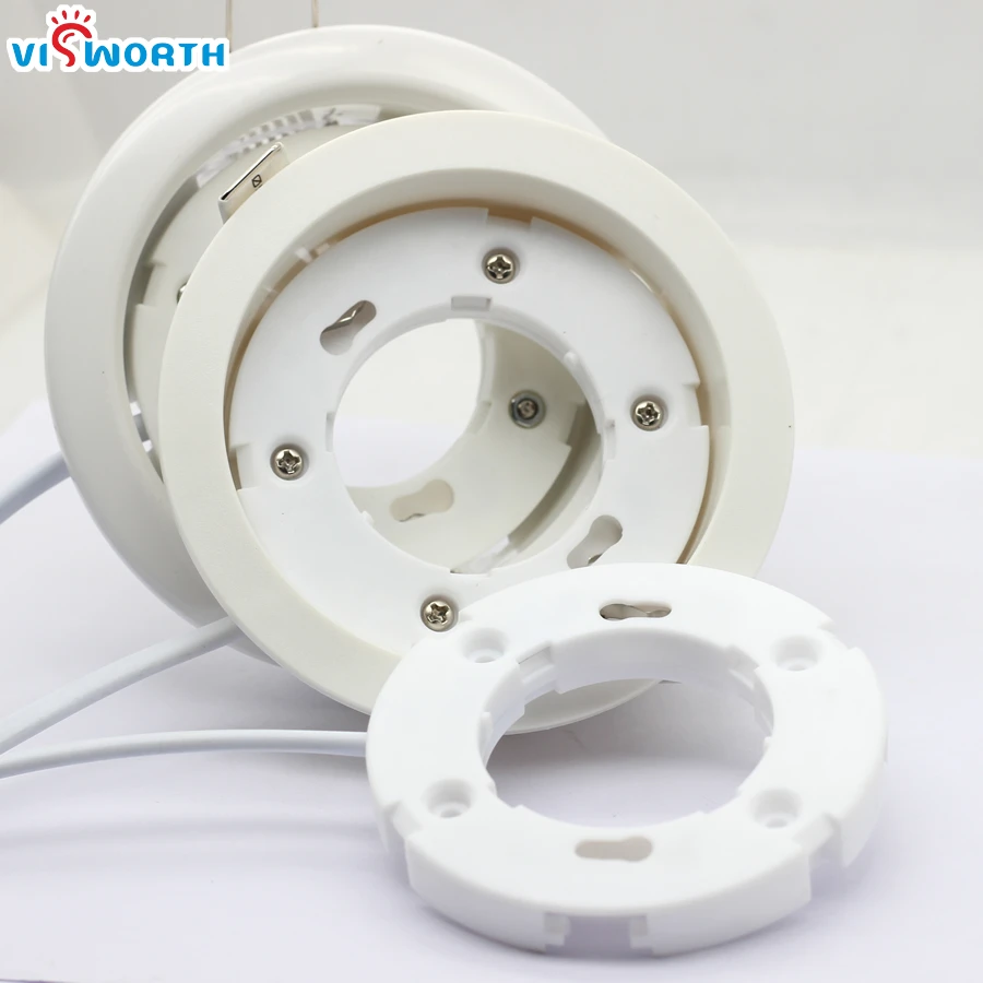 GX53 Lamp Bases Circular Pc Gx53 Holder ac 110V 240V Fireproof Cupboard Led Gx53 Holder with Wire