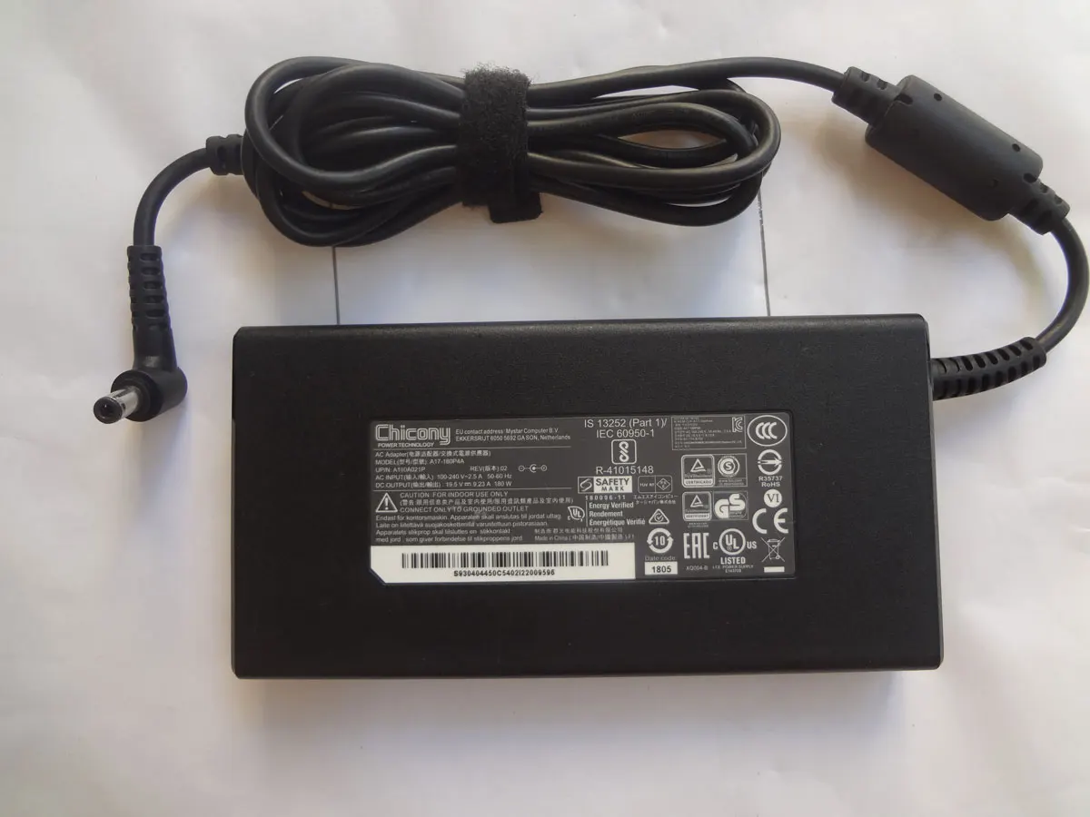 OEM Slim 180W Chicony 19.5V 9.23A A17-180P4A 5.5mm For MSI GS65 Stealth Thin 8RF Laptop Original Puryuan AC Adapter