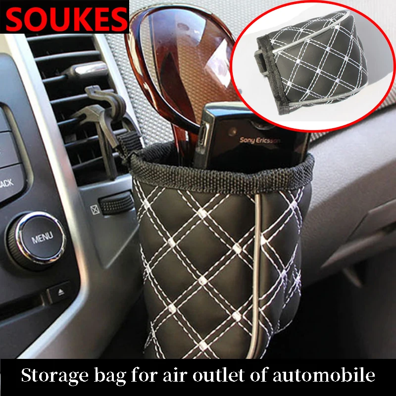 Car Air Vent Outlet Trash Box Storage Holder For Renault Megane 2 Duster Clio Honda Civic Fit VW touareg mk7 MK5 Mazda 3 6 CX5