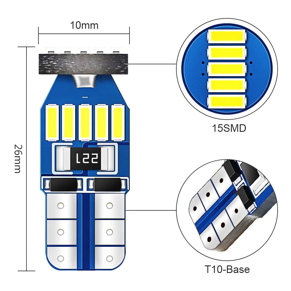 7pcs Car LED Reading Light For Toyota Sequoia 2008 2009 2010 2011 2012 2013 2014 Interior Dome Trunk Lamp Decoration Accessories