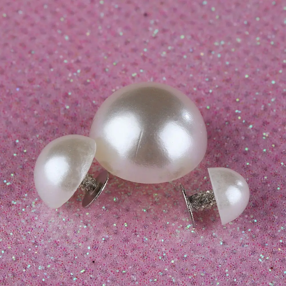 30/50pcs Half Round Pearl Rivets Button for Cloth Pants Hat Bag Shoes Decoration DIY Crafts Garment Accessories DIY Scrapbooking