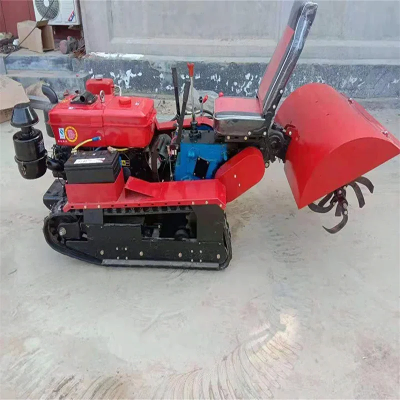 Chinese 35HP Garden Orchard Rotary Machine Diesel Mini Tractor Trencher Rotary Tiller Cultivator