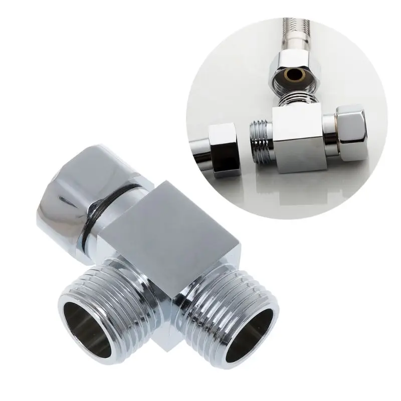 Adaptador de manguera de desviador de 3 vías de latón, Conector de baño en forma de T, 2021 ", nuevo, 1/2