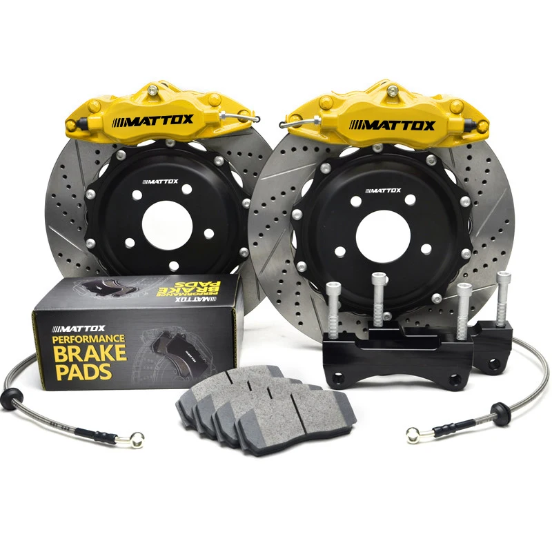 Big Brake Kit 4-Piston Caliper 2-Piece Rotor 355x28mm 4Piston Caliper ForAudi A4 (B6) 2002 2005 A4 (B7) 2006-2019 18Inch Wheel