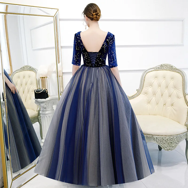 2022 Noble Sexy dekolt w serek sukienka na Quinceanera es Vintage pół rękawa Backless Party suknia balowa formalna sukienka na Quinceanera Vestidos