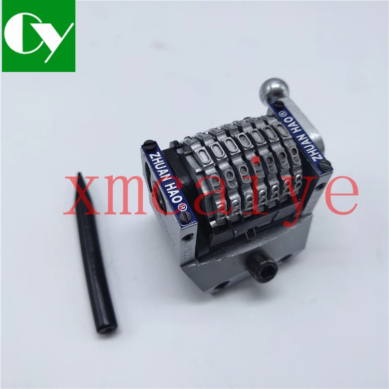 1 pcs High quality 7digits Rotary Numbering Machine vertical Counterclockwise 9.8.7.6.5.....