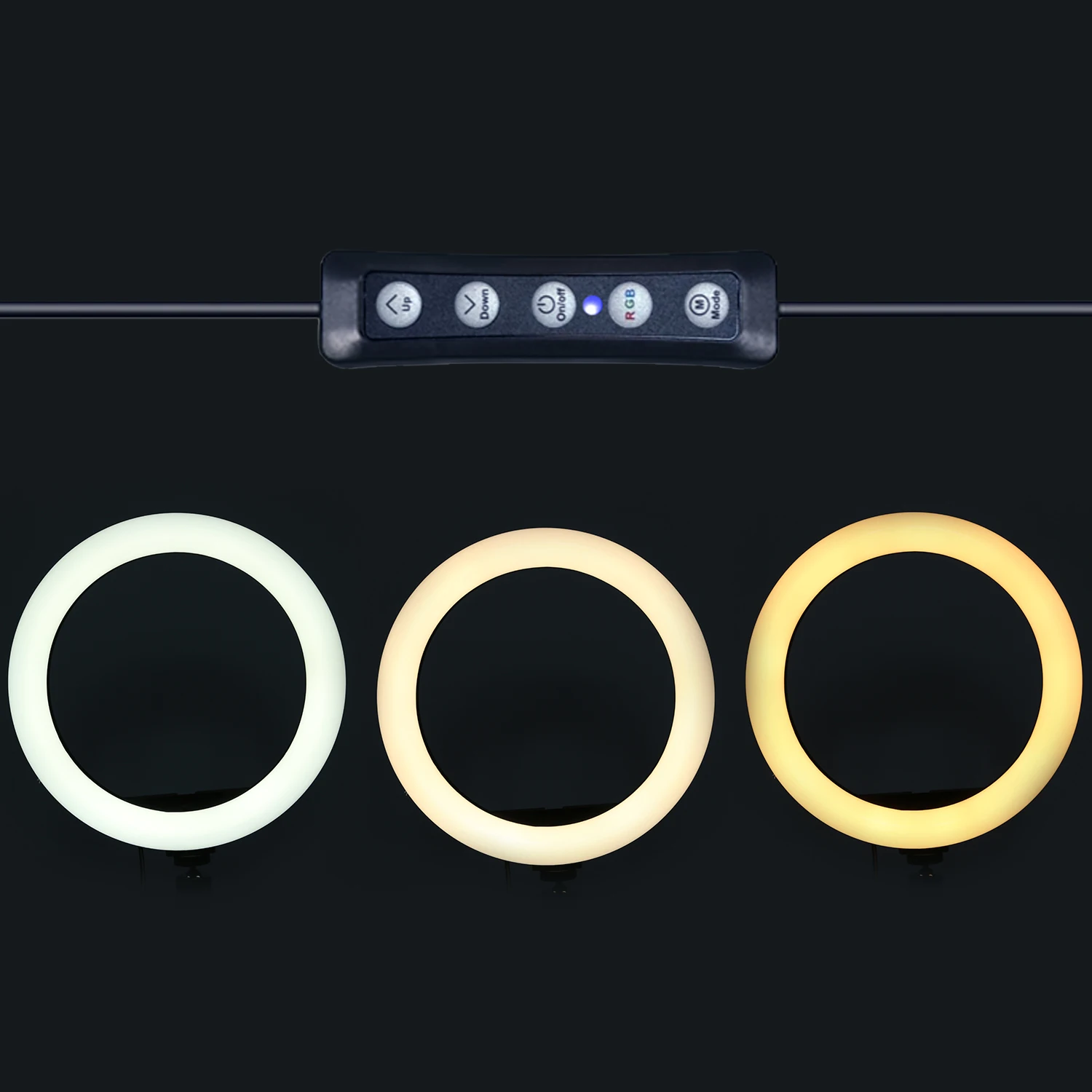 Lâmpada redonda LED RGB com suporte e tripé, iluminação fotográfica para telefone, selfie, tiktok, youtube, maquiagem, vídeo, vlog, 10 ", 13"