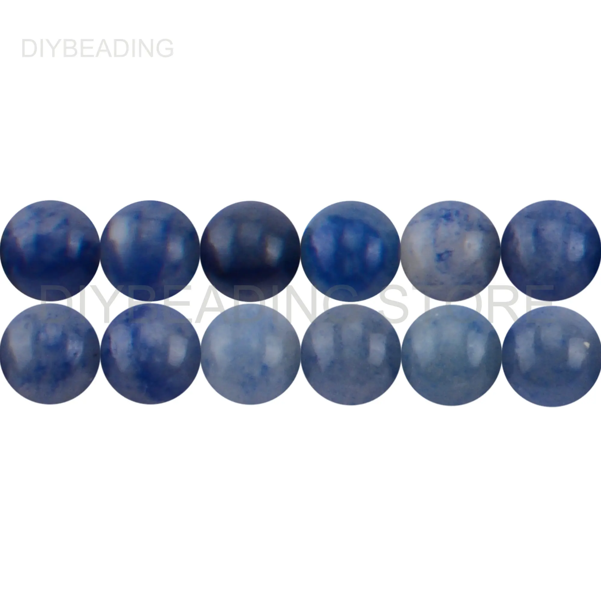 Natural Semi Precious Stone Beads Online Bulk Wholesale Supply Red/ Blue Aventurine Round Spacer Beads for Bracelet Making