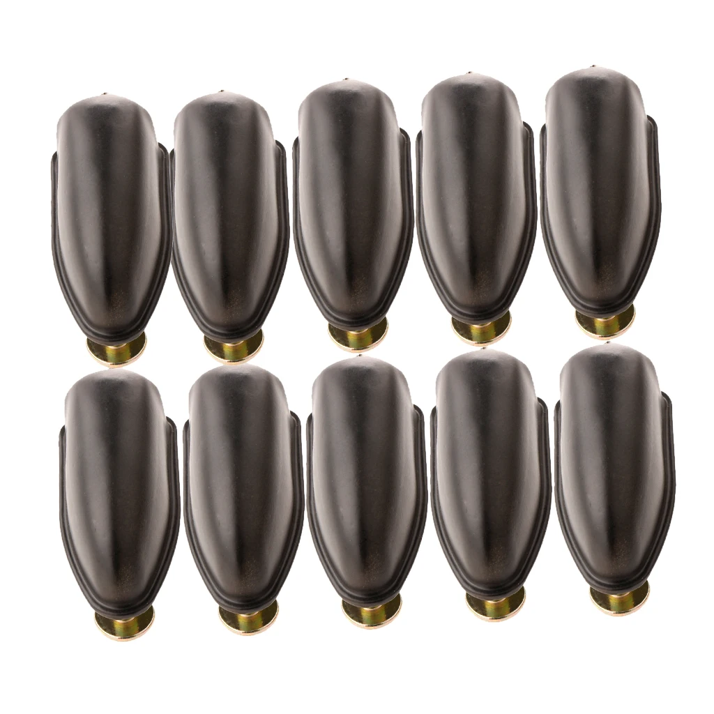 Tooyful Durable 10Pcs Metal Percussion Drum Set Lugs Bass Tom Snare Drum Claw Hooks DIY Black for Drummer