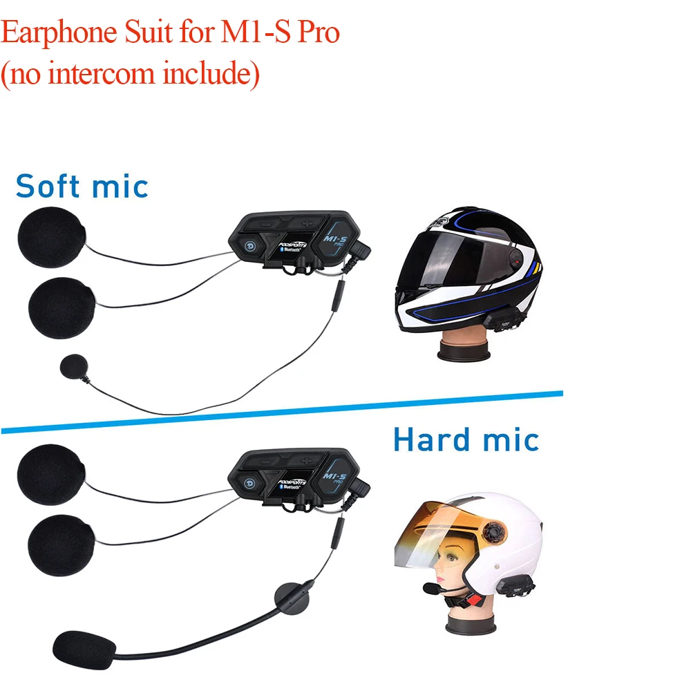 Fodsports M1-S Pro Moto Écouteur Casque Bluetooth 5.0 Interphone Casque avec réinitialisation Microphone pour Accessoires Écouteur