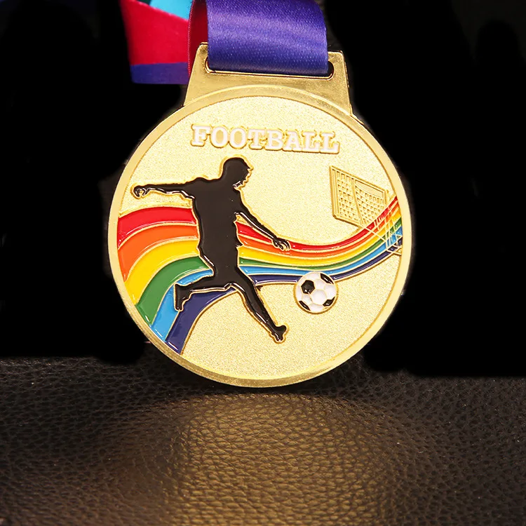 

football zinc alloy medal sports competitions school sports medal sports gold silver bronze medal free print