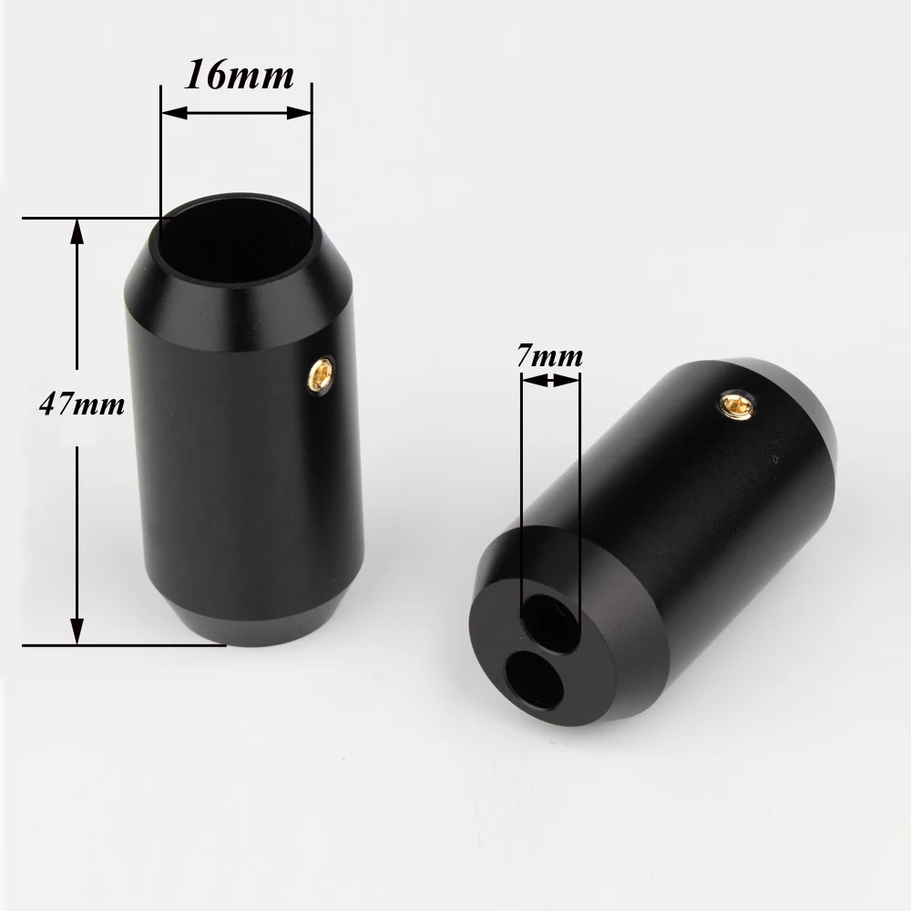 AL-1607/1608 b Hifi-Audio hose y Splitter 1 bis 2 Lautsprecher 7mm RCA-Kabel, Audio-DIY-Anschluss schwarze Kabel Drahts tiefel – Detail 2