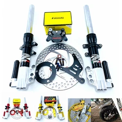 Motorcycle 30 core 360mm Front Shock Absorbers+220 Disc Brake Set For Yamaha RSZ Little Turtle King Niu N1/N1S E-Scooter Modify