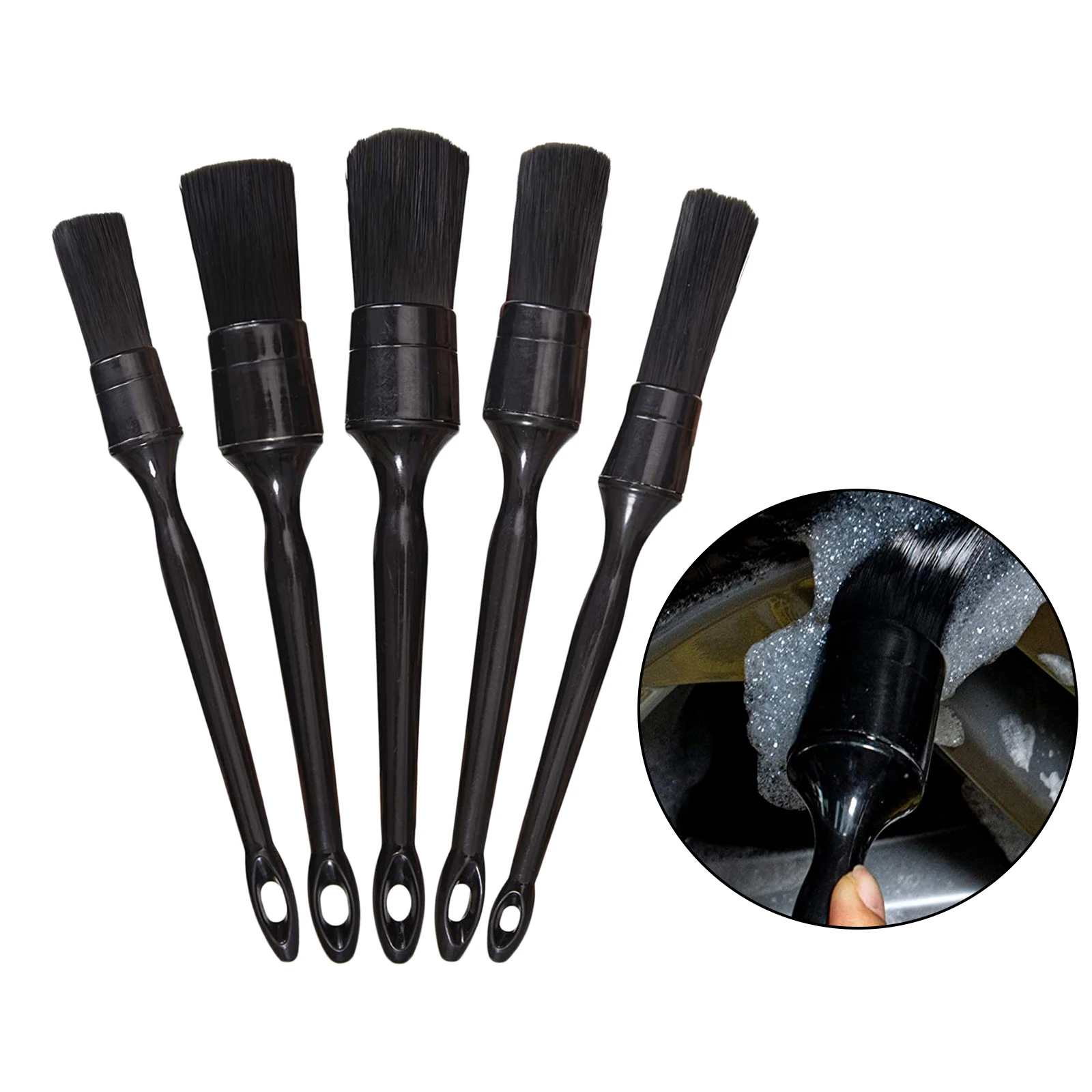 

1/5pcs Car Brush Kit Car Cleaning Brushes Car Interior Air Vent Wheel Tire Detailing Clean Brush Tool Car Detail Brush Set