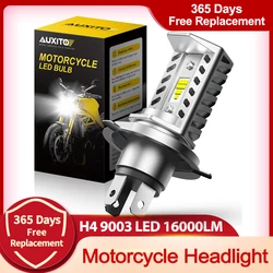 AUXITO 9003 H4 Led Motorcycle Headlight 12V H4 Led Moto Bulbs 16000LM Super Bright 6500K White Motorbike Head Lamp Accessories