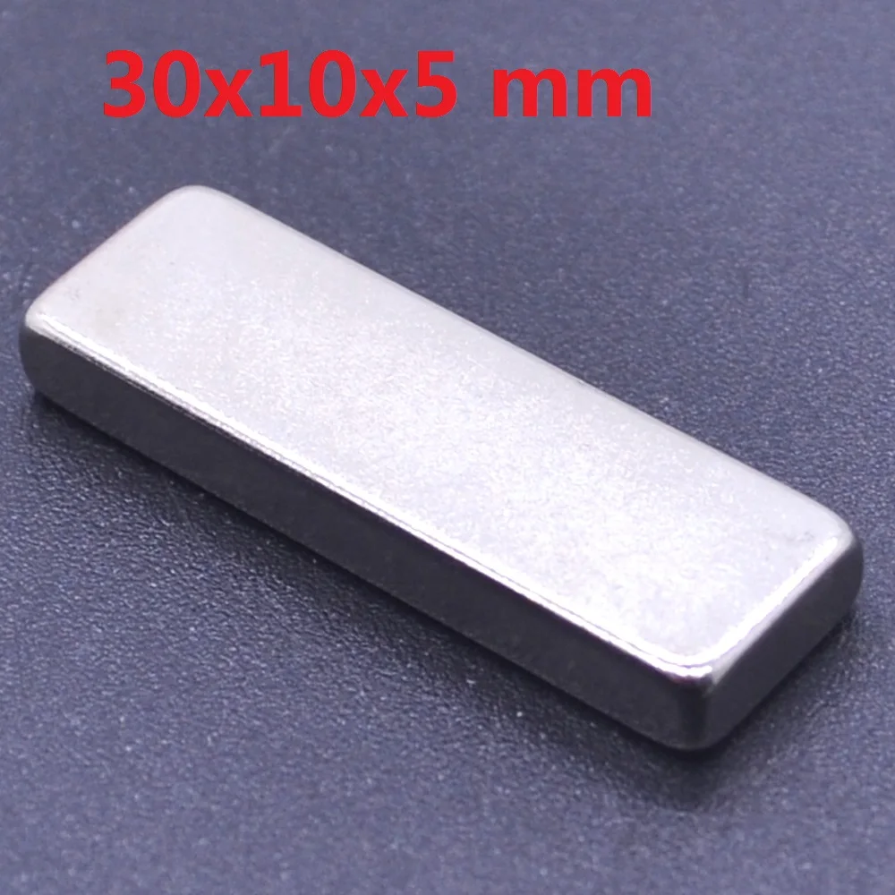 1/2/5/10/20/50 Pcs 30x10x5 Block NdFeB Neodymium Magnet N35 Super Powerful imanes Permanent Magnetic