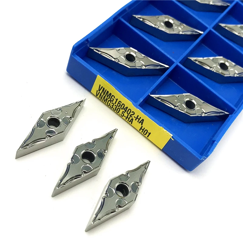 VNMG160402 VNMG160404 VNMG160408 HA H01 Aluminum Lathe Tool CNC Aluminum Copper Tool External Turning Tool Turning Inserts