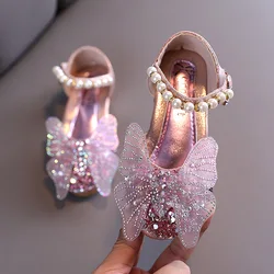 Zapatos de fiesta de Princesa con lazo para niña pequeña, zapatos de boda para bebé, B207, primavera, 2022