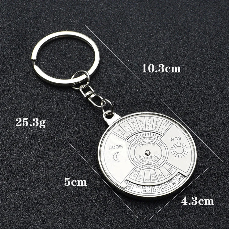 50 Jaar Super Perpetual Calendar Sleutelhanger Flesopener Ringen Astrologie Sleutelhanger Party Gift Sleutelhouder Gift Sieraden