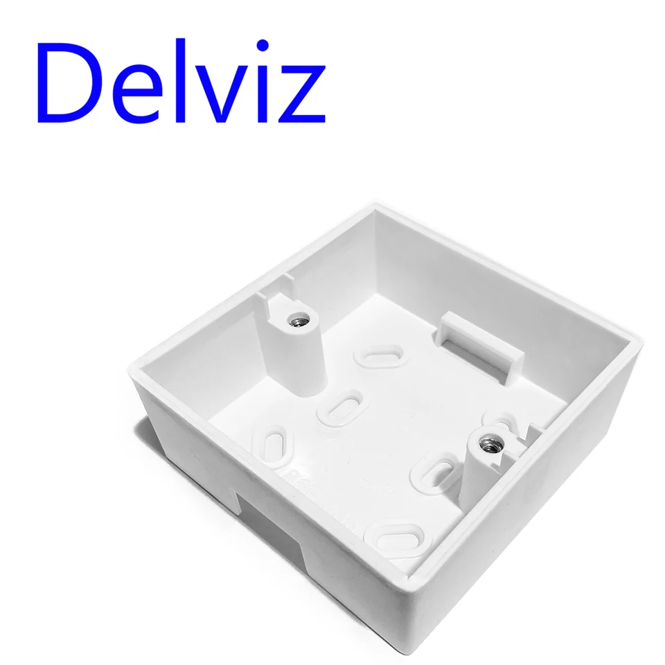 Delviz External Mounting Box for 86*86mm Standard Wall Switch Plastic Materials BOX Wall Socket Cassette Outer wall junction box